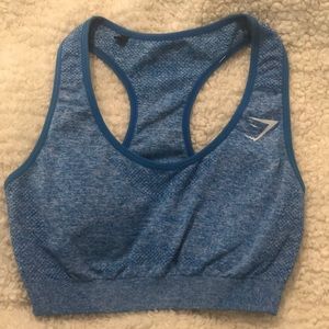 S-Gymshark Seamless Sports Bra-Blueberry Marl